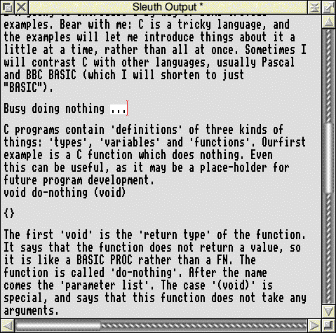 Sleuth Output 3