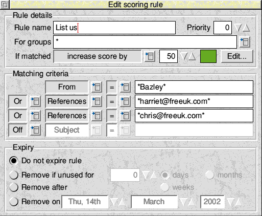 Editing a scoring rule